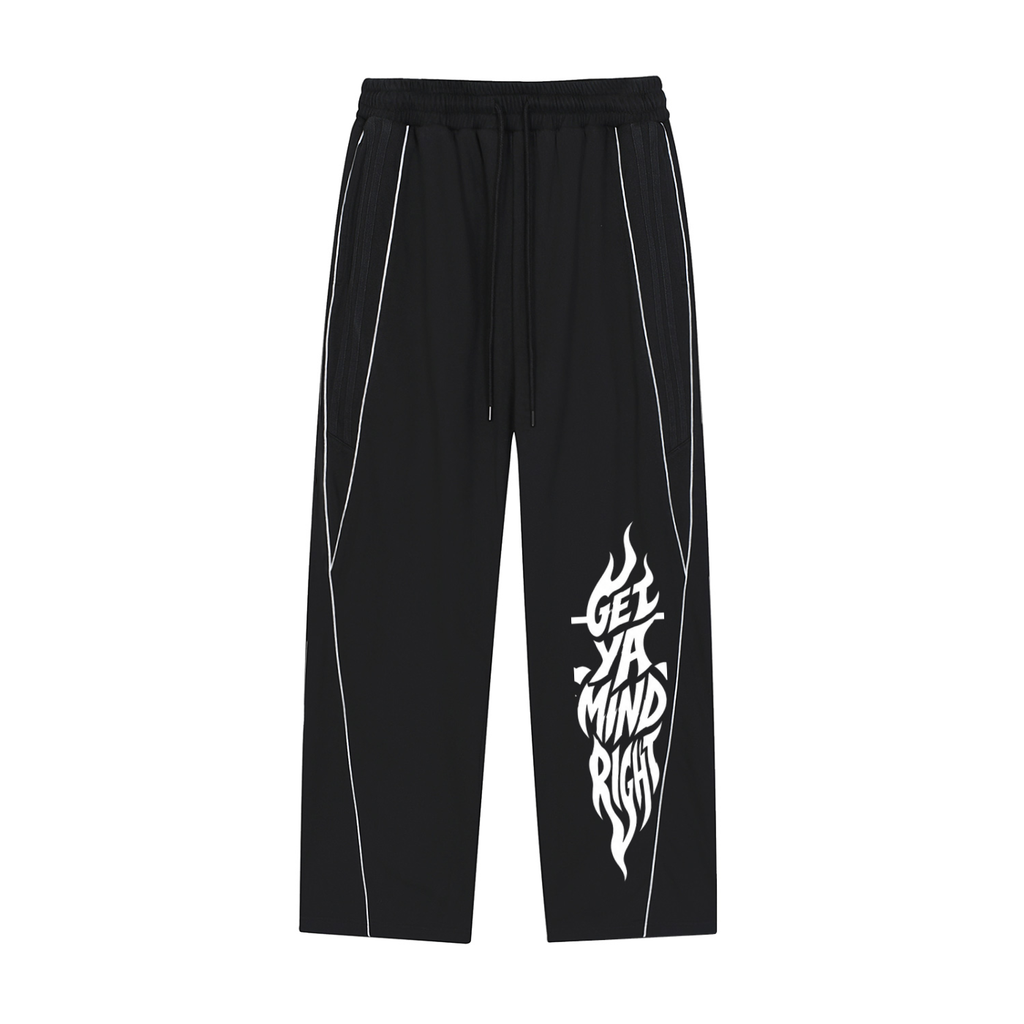 Reflection Striped Straight-Leg Sweatpants