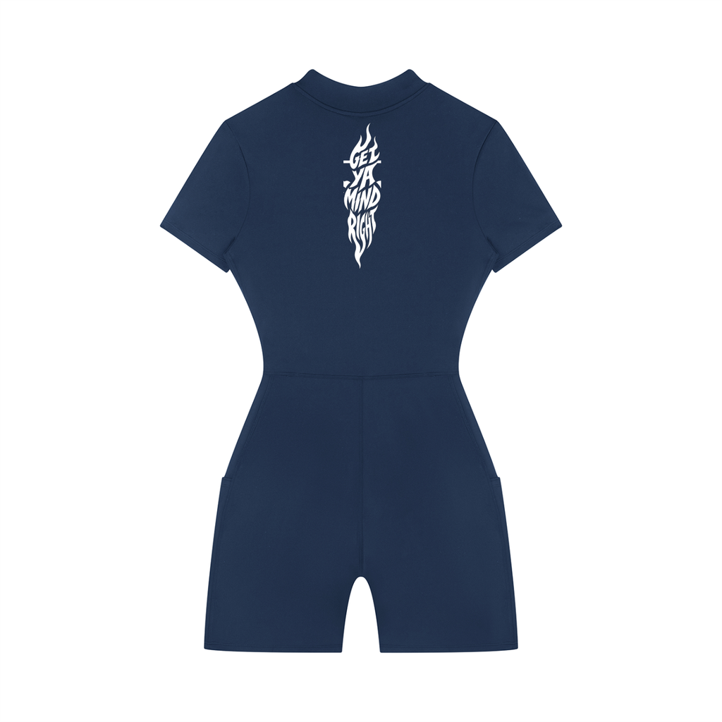 Women's Quarter-Zip Short Sleeve Romper