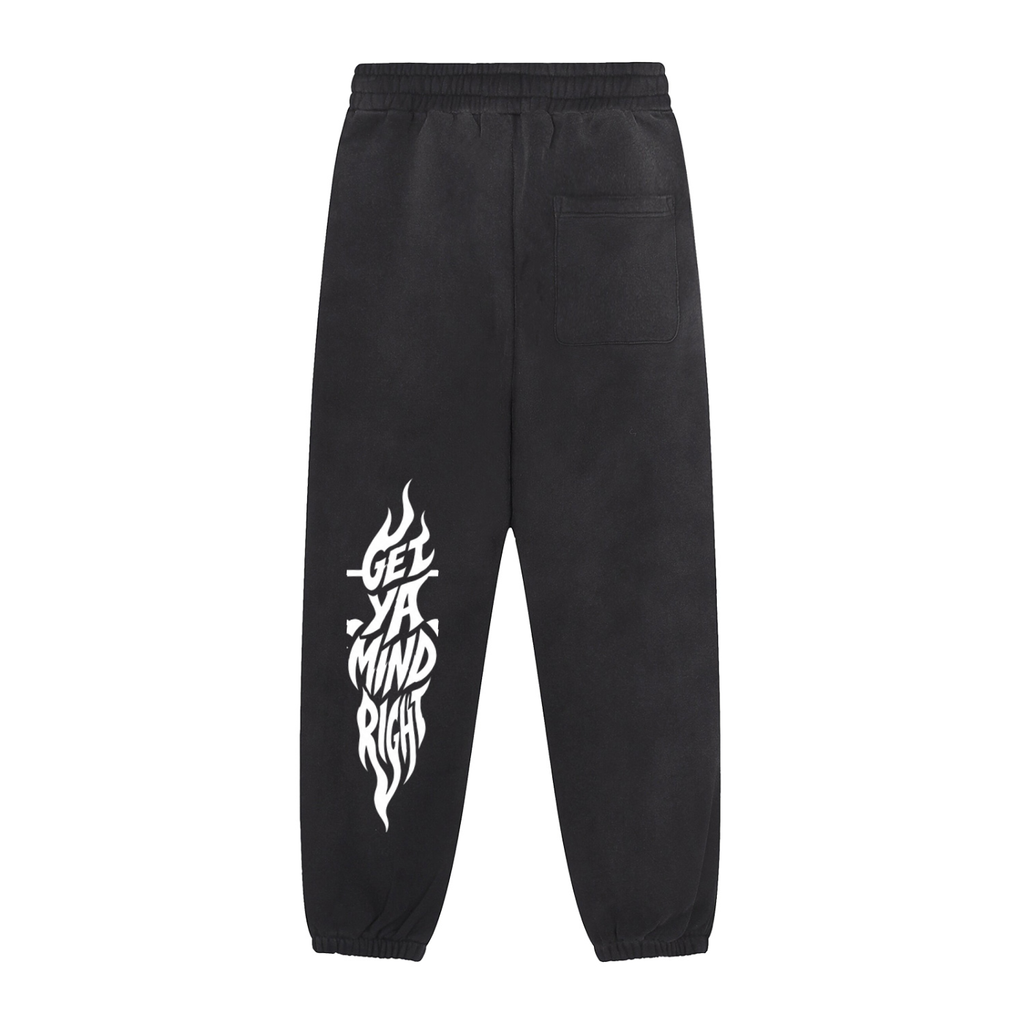 Sun Fade Contrast Tape Fleece Jogged Sweatpants