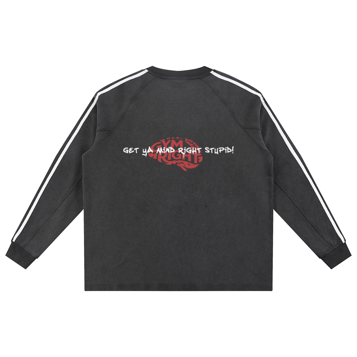 Snow Washed Contrast Tape Sweatshirt