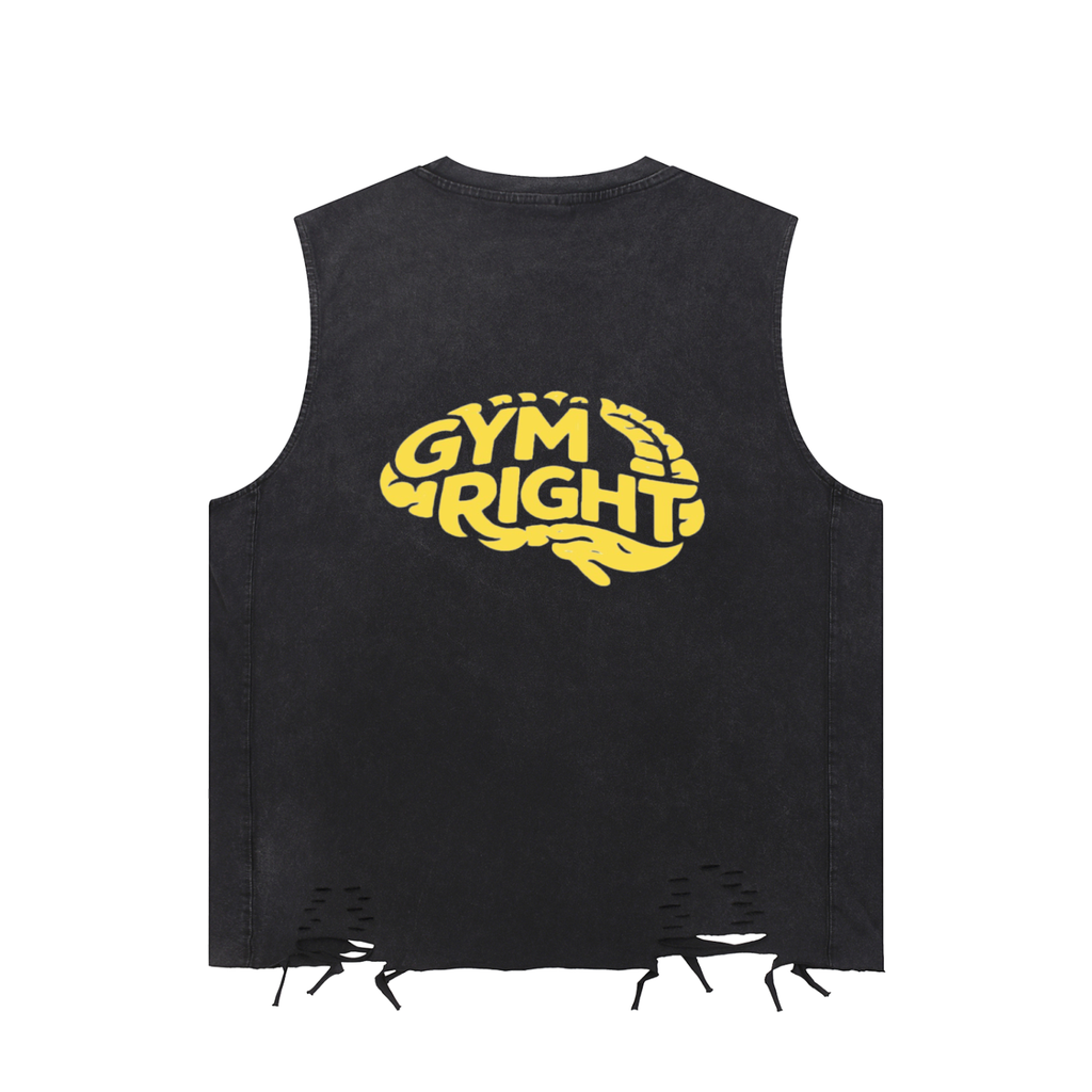 Snow Washed Raw-Hem Tank Top