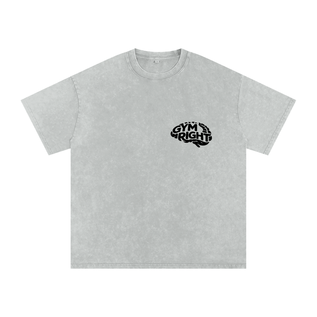 Snow Washed Oversized Cotton T-Shirt