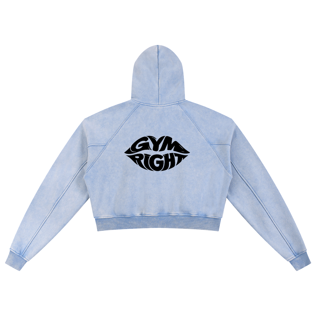 Snow Washed Cropped Hoodie